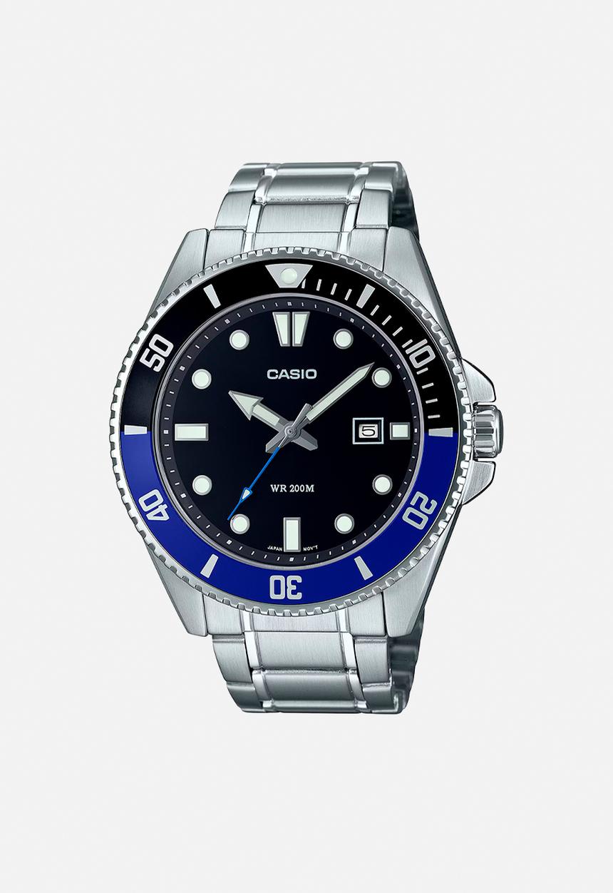 Casio - Analogue Round Dial Watch - silver