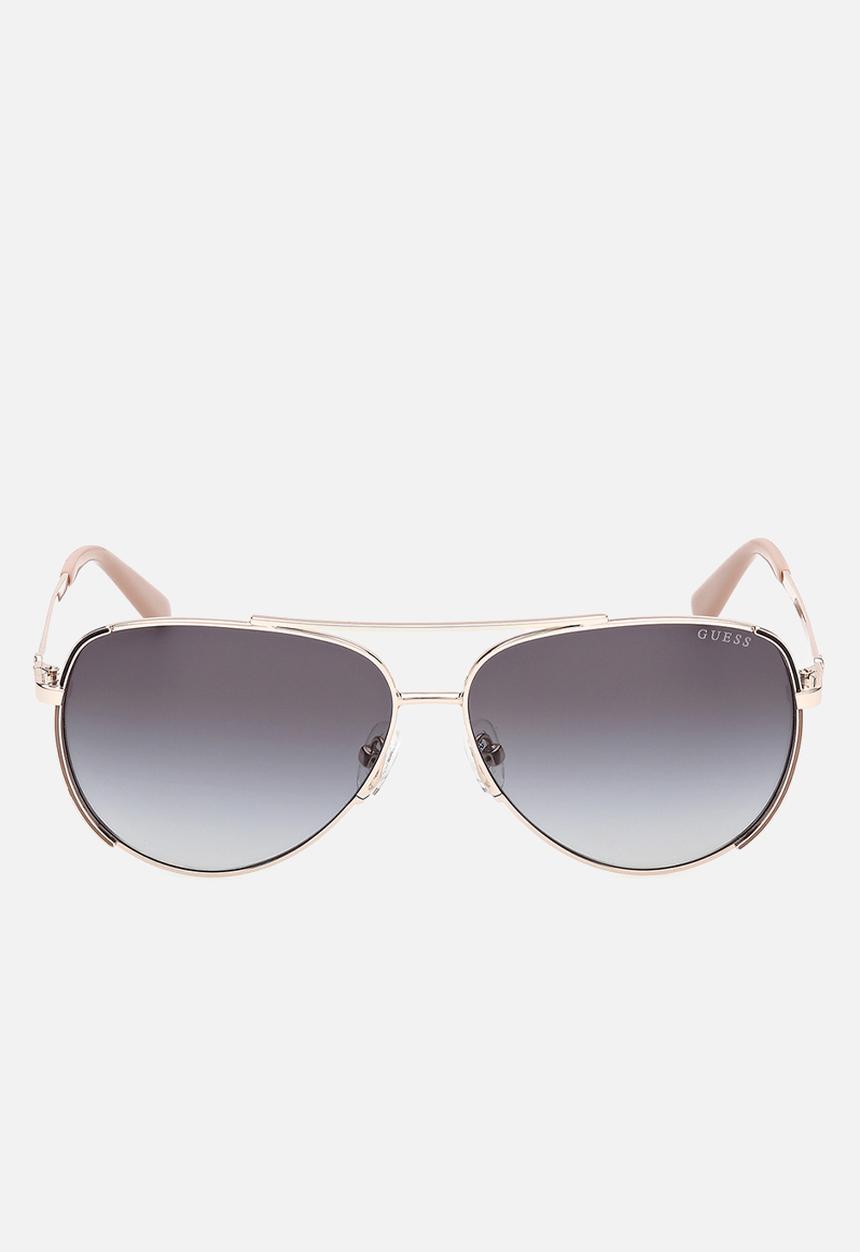 GUESS - Aviator Shape Sunglasses 58mm - Gold