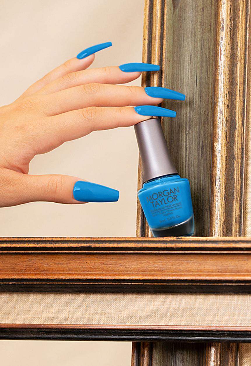 Morgan Taylor - I Was Framed  Nail Lacquer 15ml   - Cerulean Blue Crème