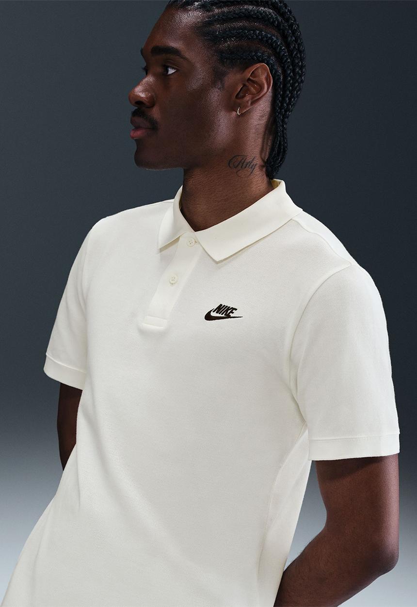 Nike - NSW Club PQ MATCHUP POLO - SAIL/BLACK