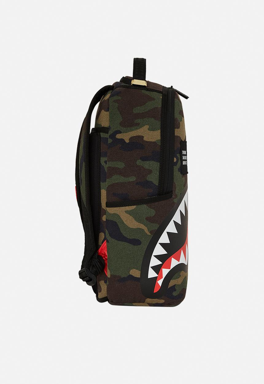 Sprayground - Shark central camo dlxs backpack - green