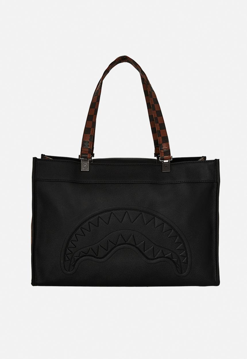 Sprayground - Dose of check deux tortuga tote - black