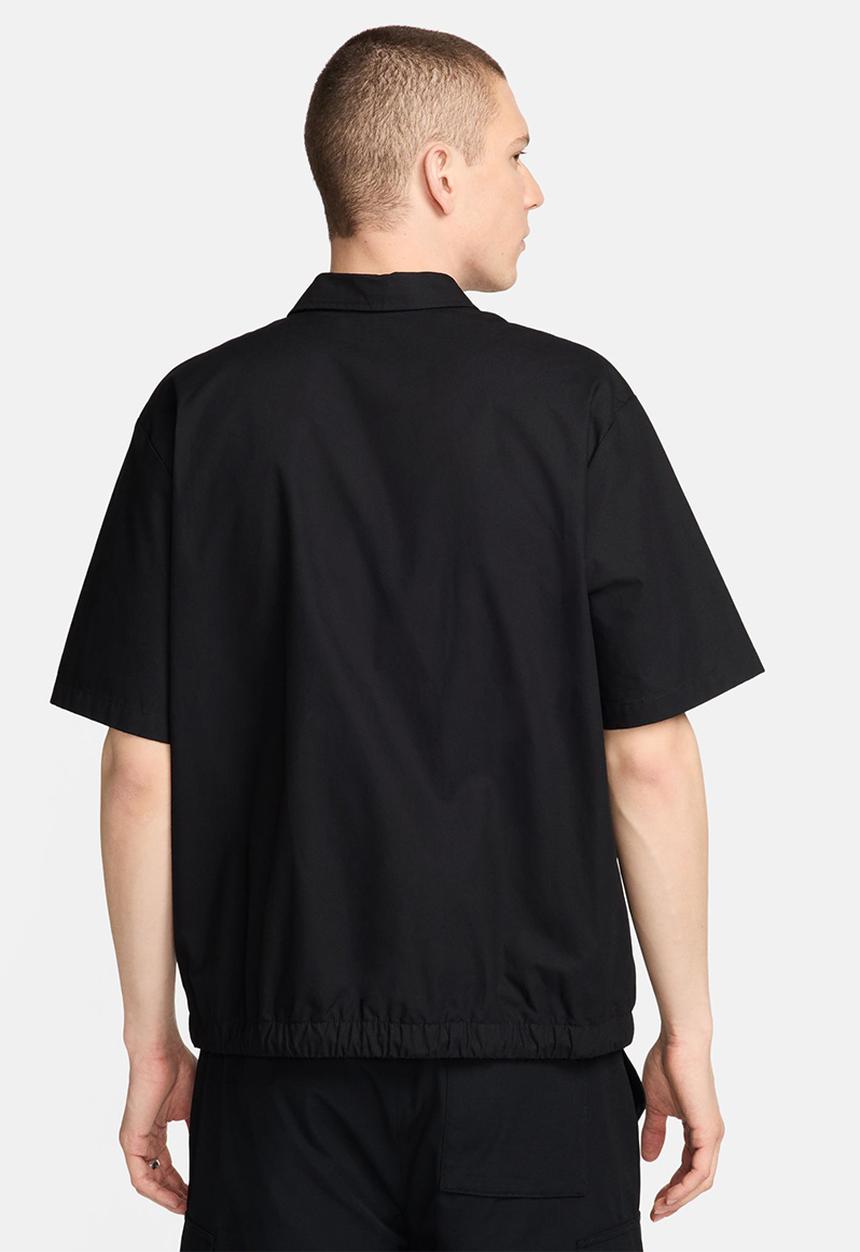 Nike - NSW Short-Sleeve Oxford Button-Up Shirt - Black/Wht