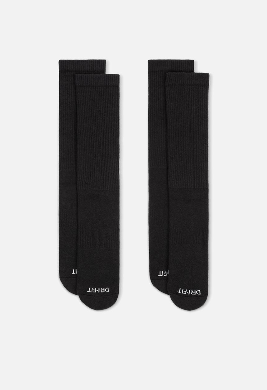 Nike - Everyday cushioned crew socks (2 pairs) - black/white