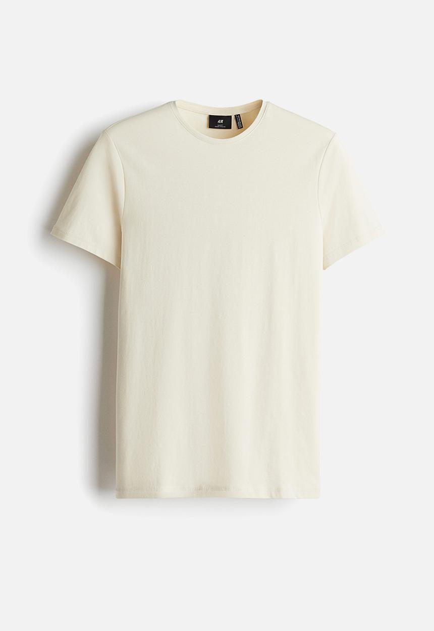 H&M - Coolmax® slim fit T-shirt - light beige