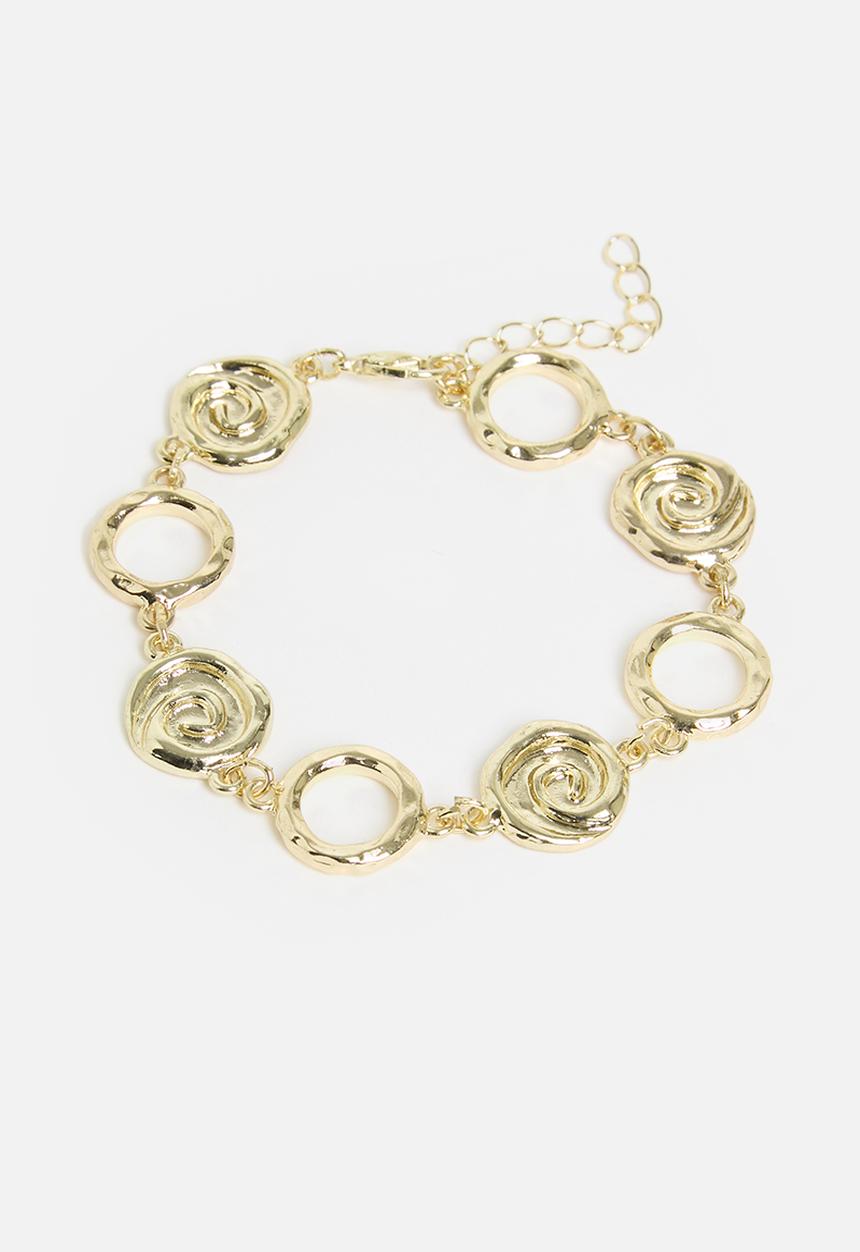 Rubi - Single bracelet- up gold swirl chain