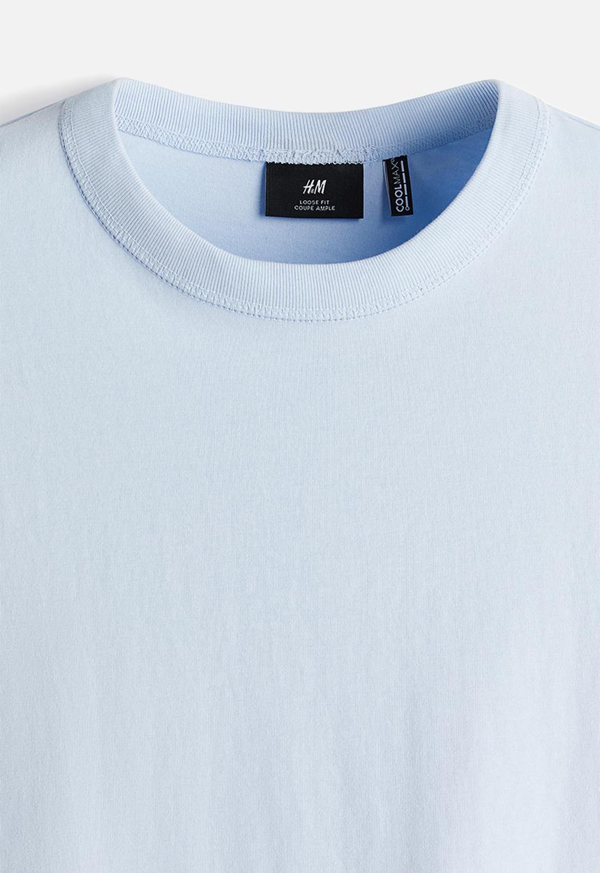 H&M - Coolmax® loose fit T-shirt - light blue