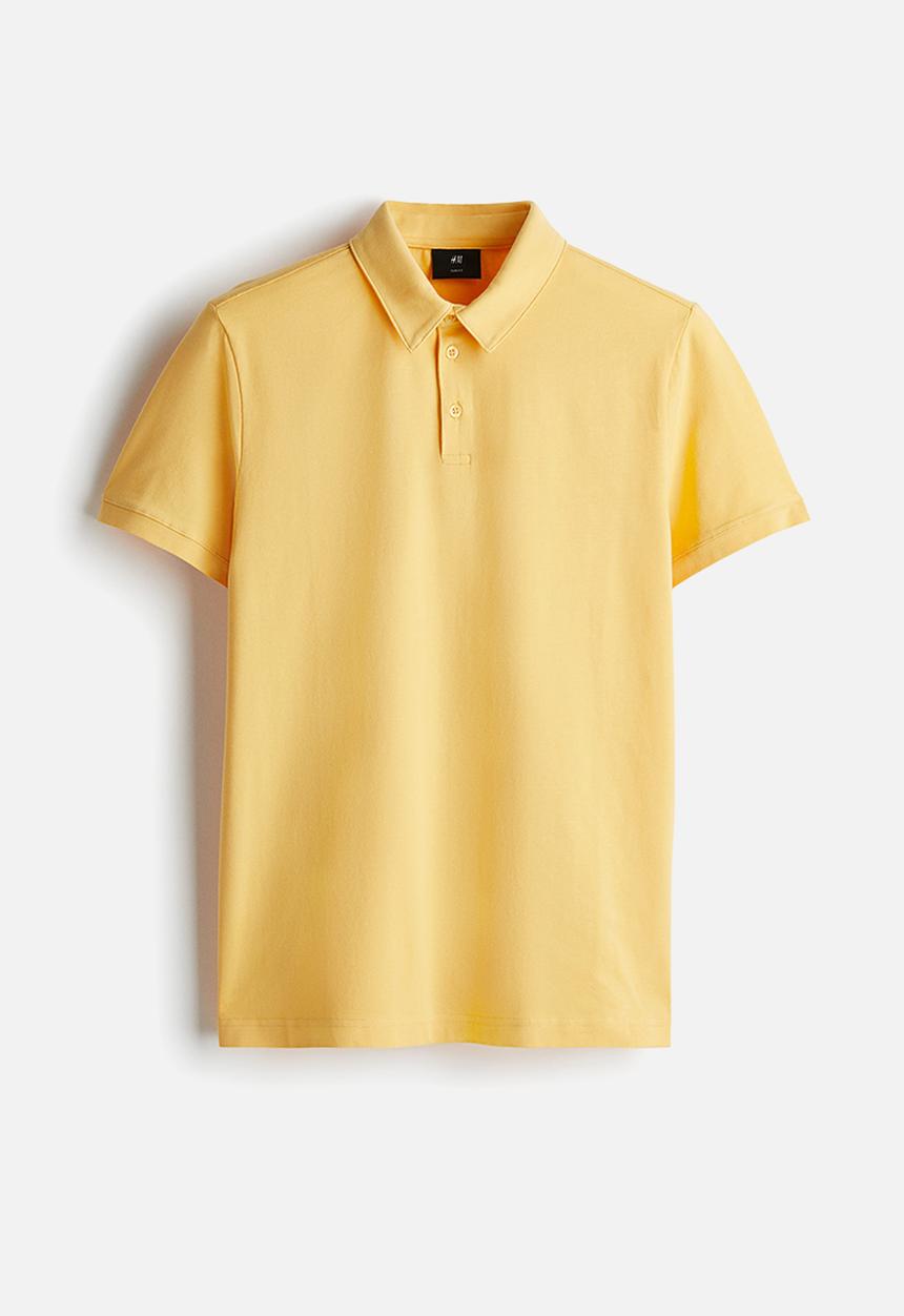 H&M - Slim fit polo shirt - yellow