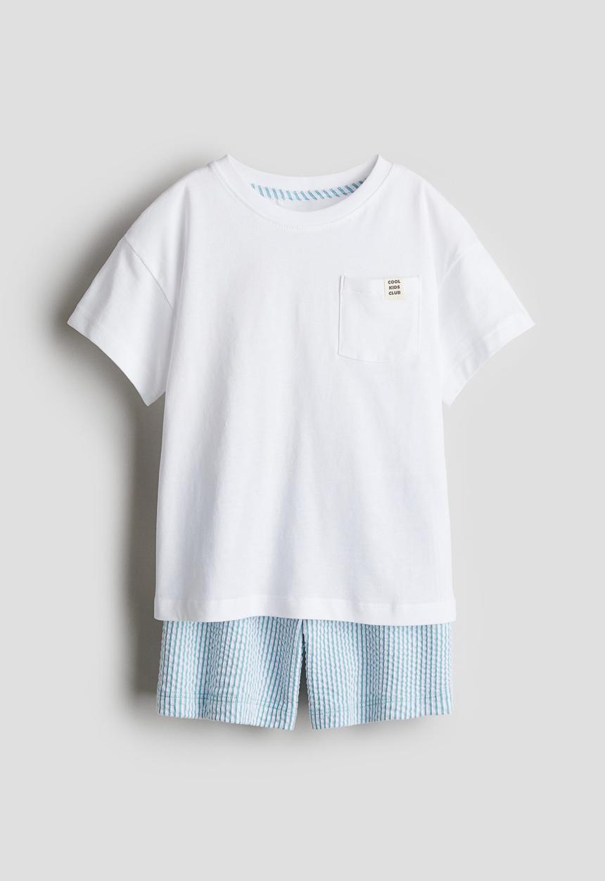 H&M - Pyjamas - white/blue