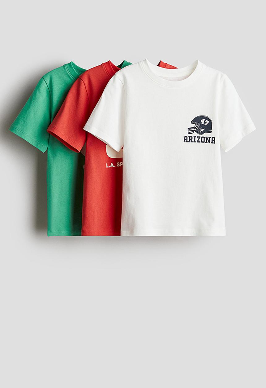 H&M - 3-Pack cotton t-shirts - multi 