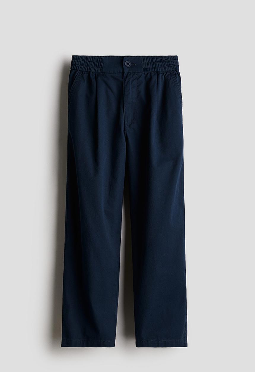 H&M - Loose-fit cotton chinos - navy blue