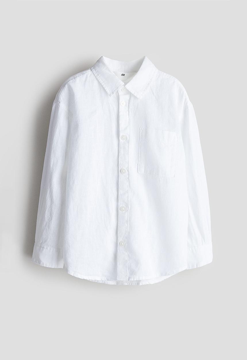 H&M - Linen-blend shirt - white