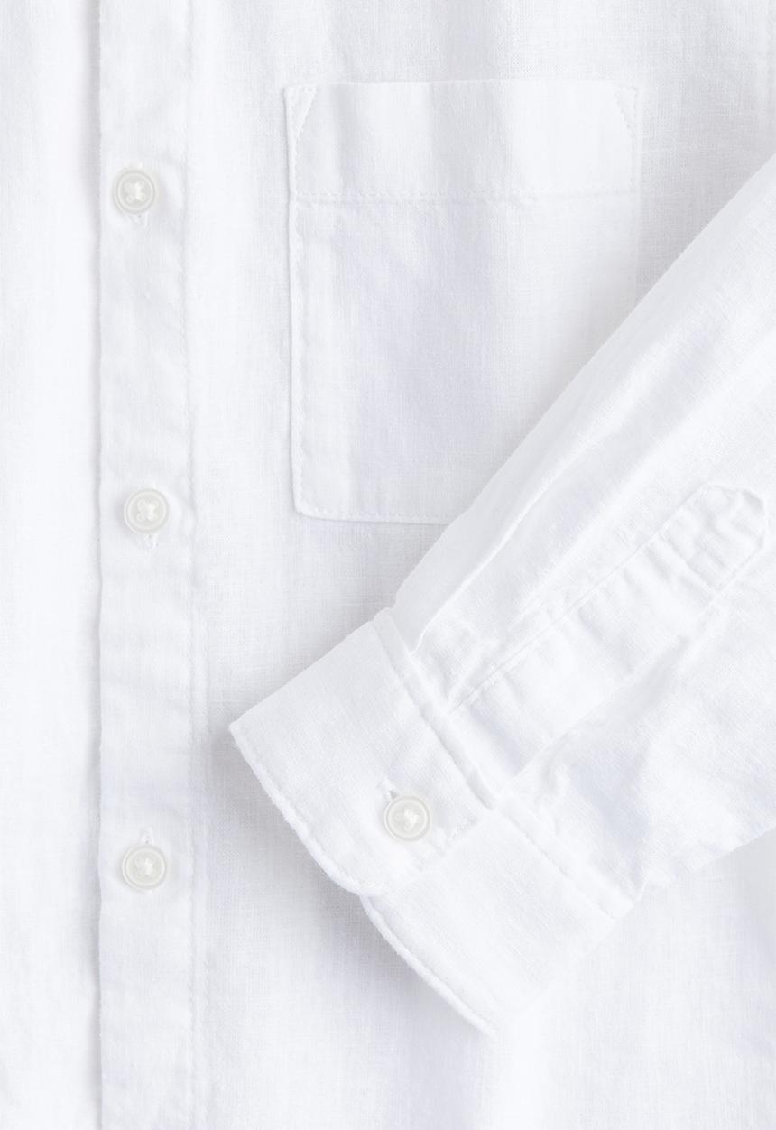 H&M - Linen-blend shirt - white