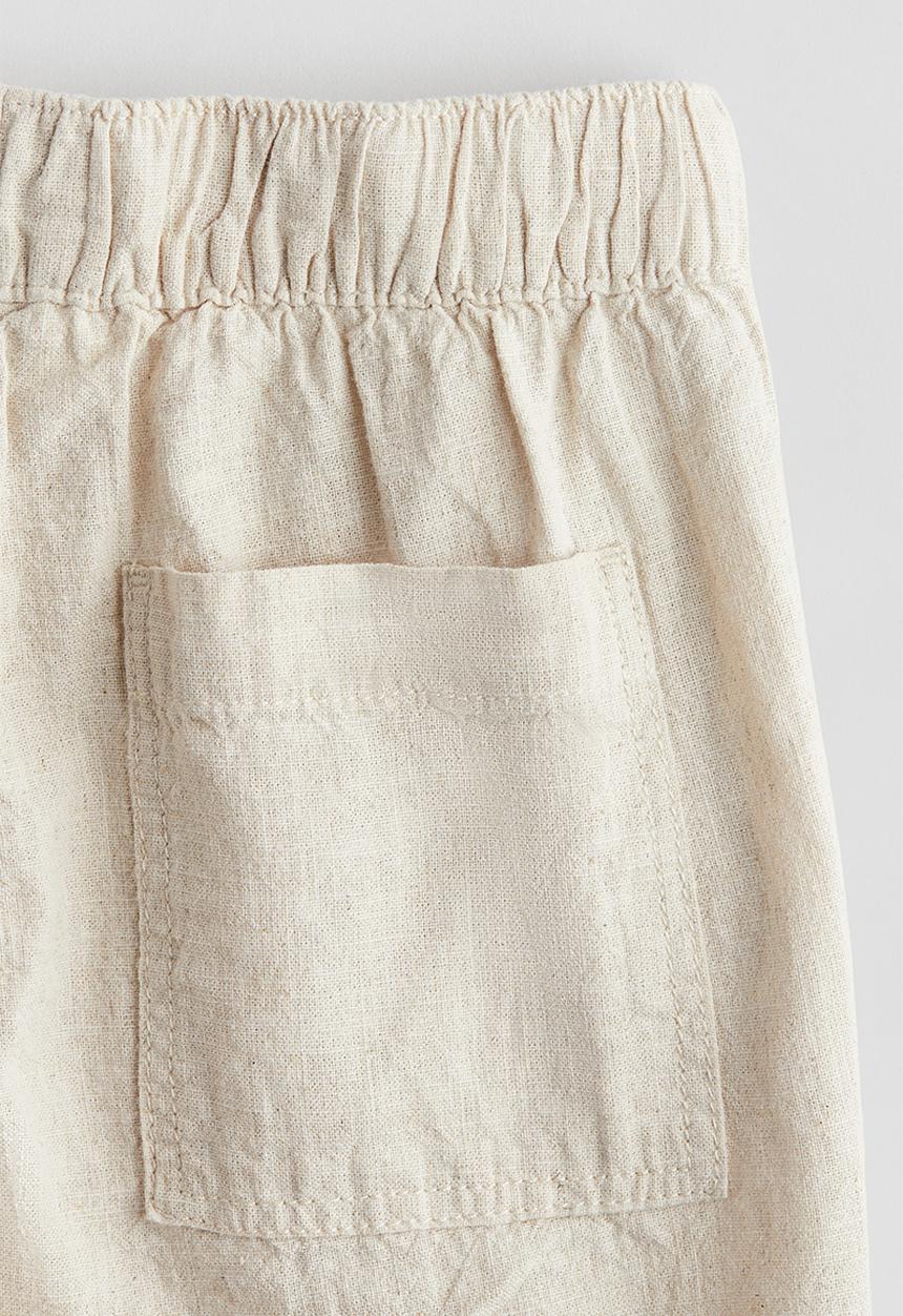 H&M - Linen-blend shorts - light beige