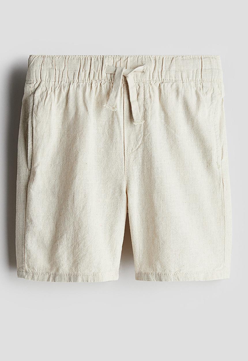 H&M - Linen-blend shorts - light beige