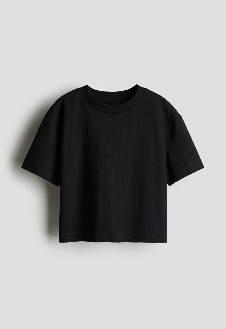 H&M - Boxy T-shirt - black