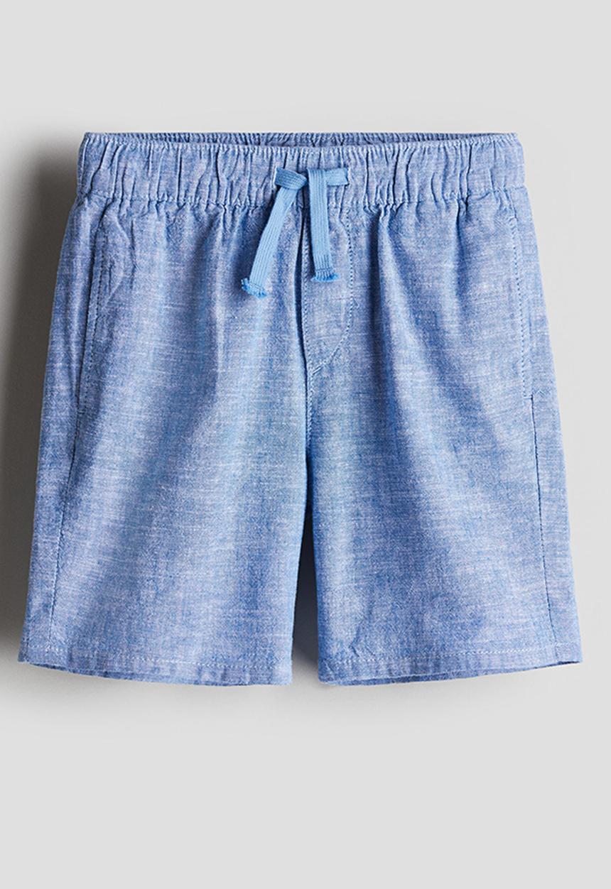 H&M - Linen-blend shorts - blue marl