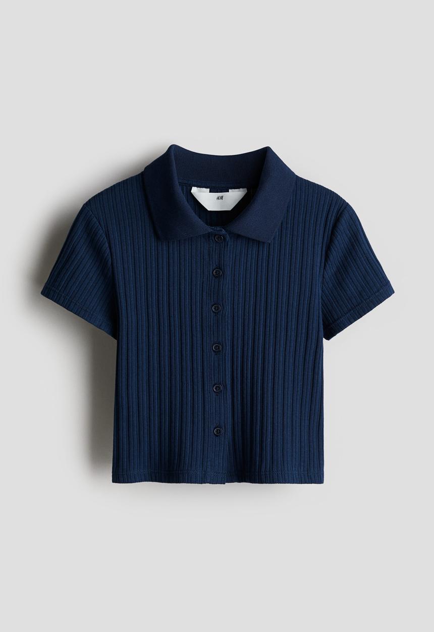 H&M - Ribbed top - blue