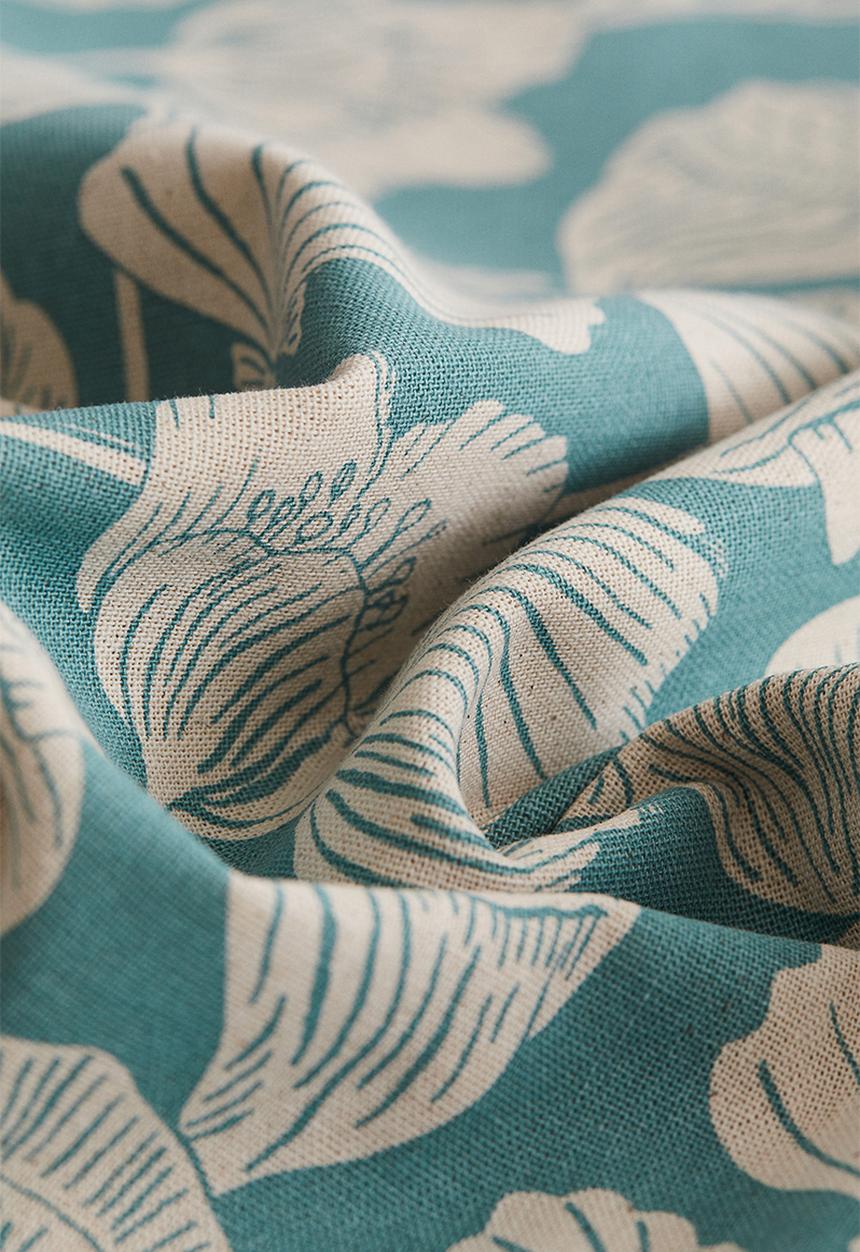 H&M - Patterned cushion cover - turquoise floral