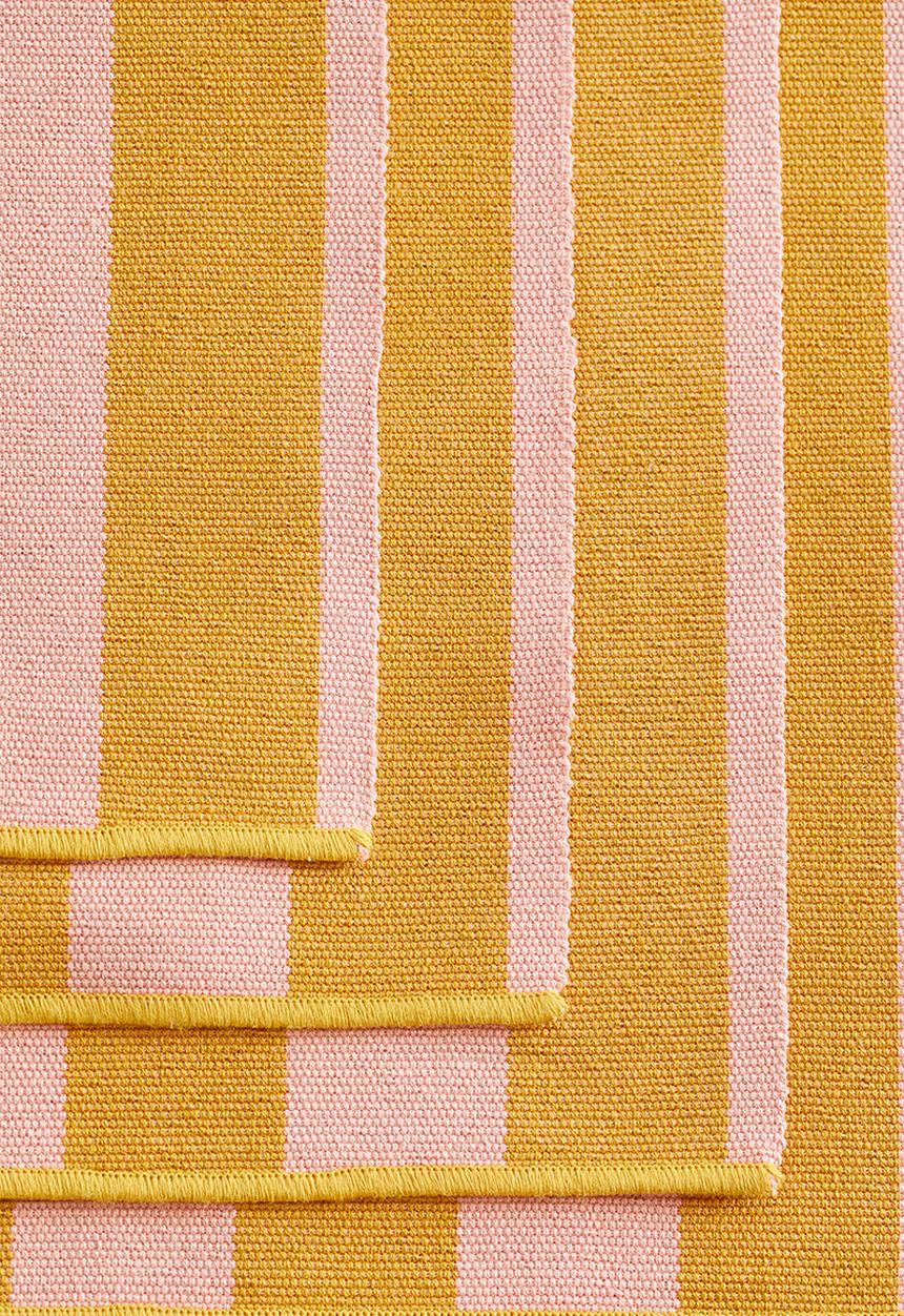 H&M - 4 pack striped place mats - pink striped
