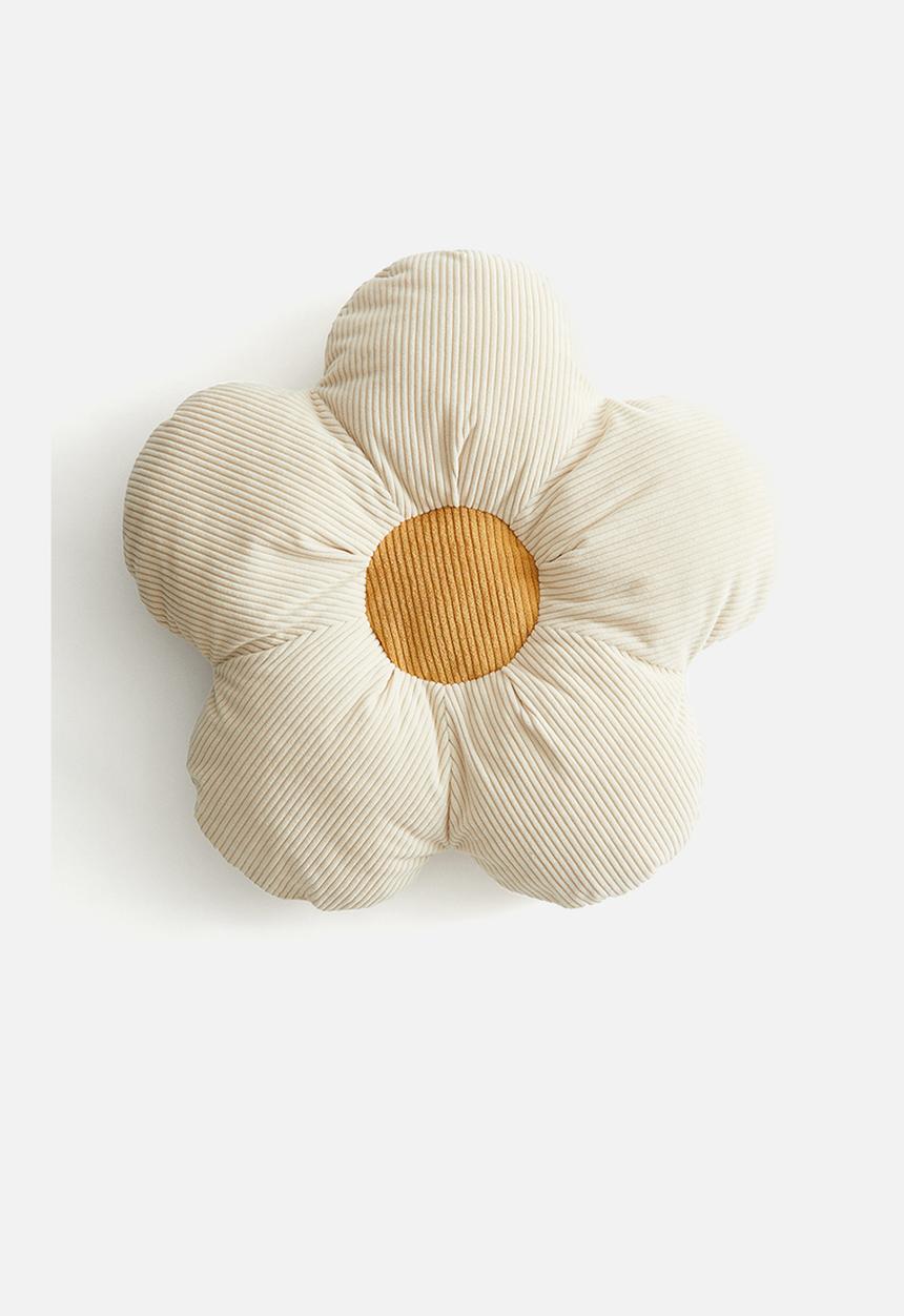 H&M - Flower-shaped cushion - light beige flower