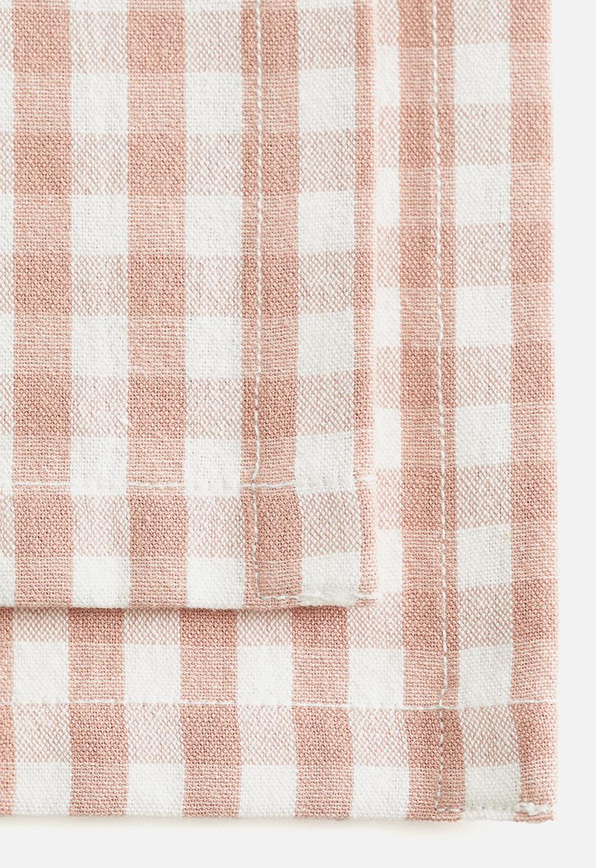 H&M - 2 pack gingham-checked place mats - dusty pink gingham check