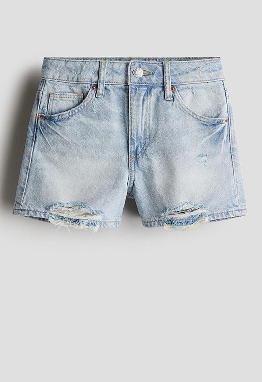 H&M - Denim shorts - pale denim blue