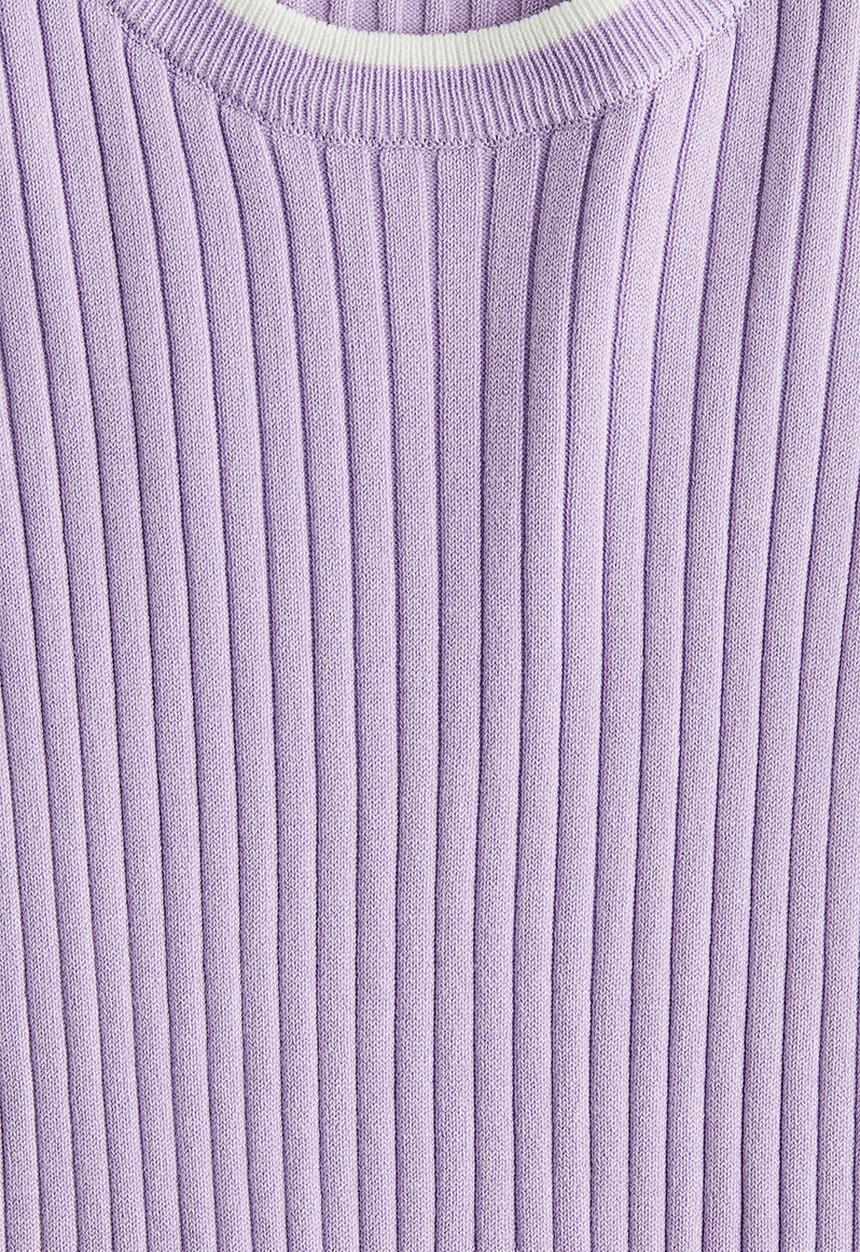 H&M - Rib-knit top - light purple