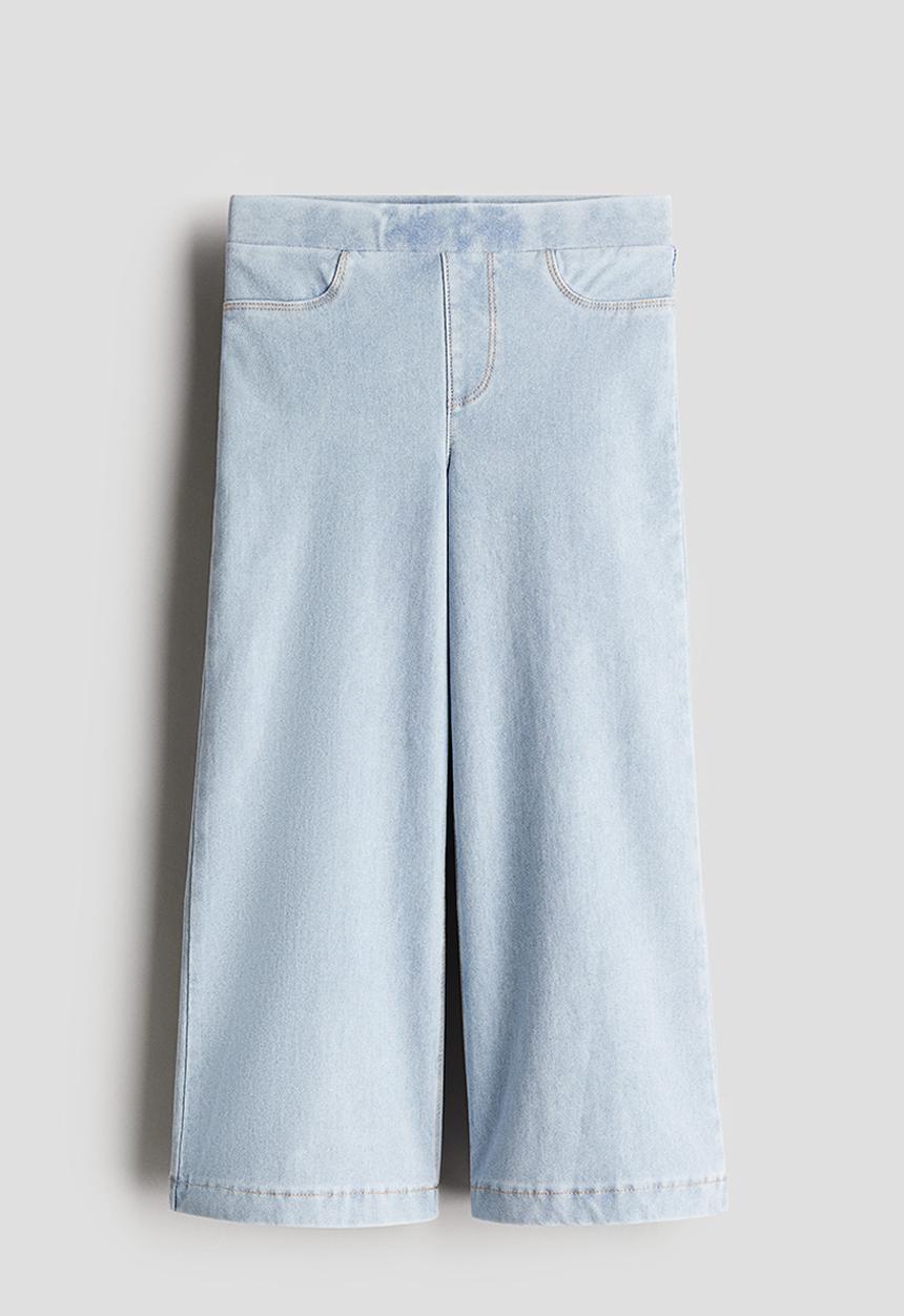 H&M - Wide denim-look trousers - light denim blue