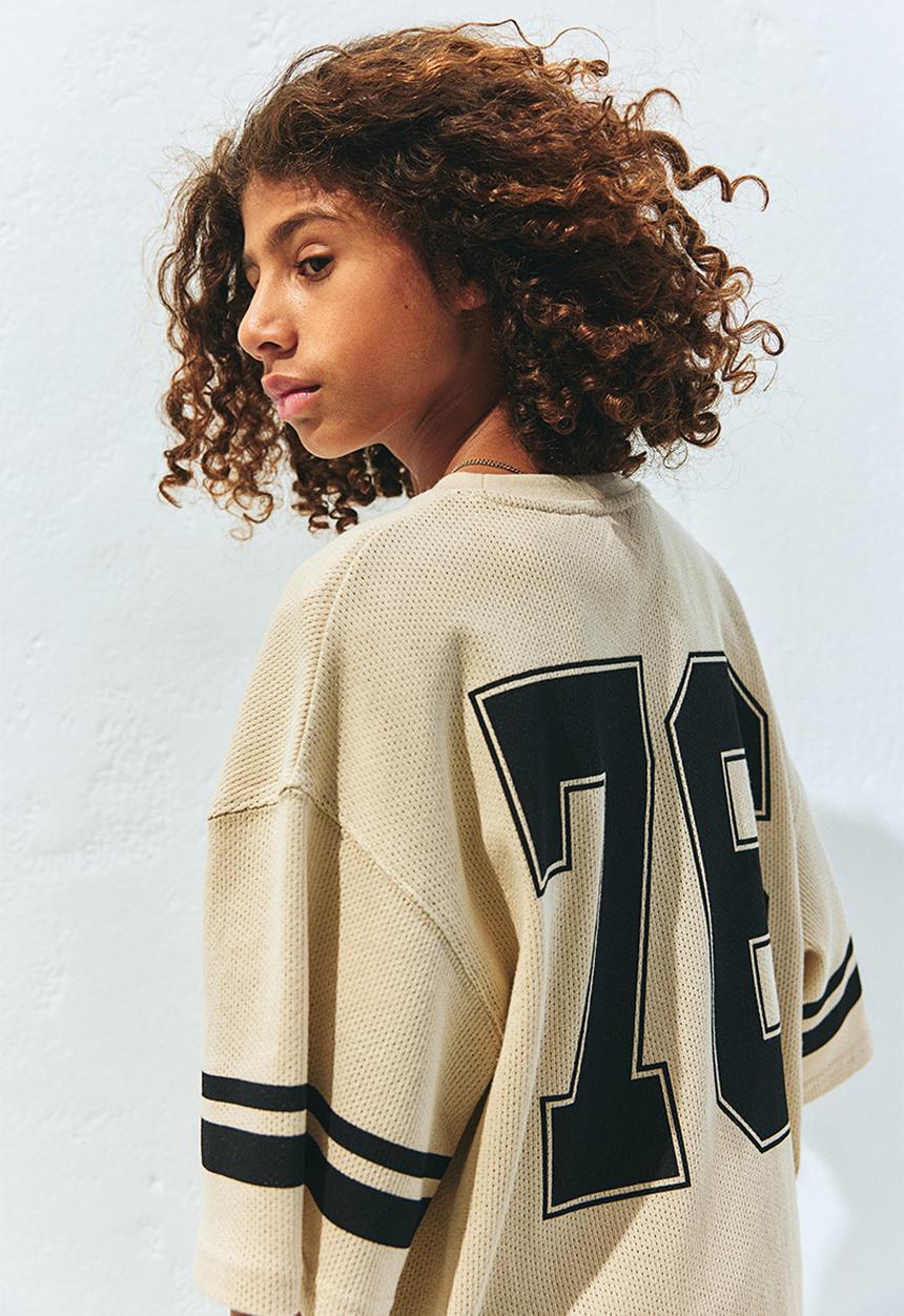 H&M - Loose-fit hockey shirt - light beige/76