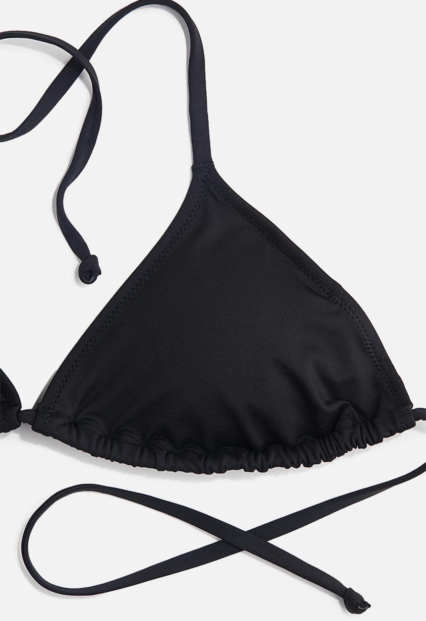H&M - Padded triangle bikini top - black