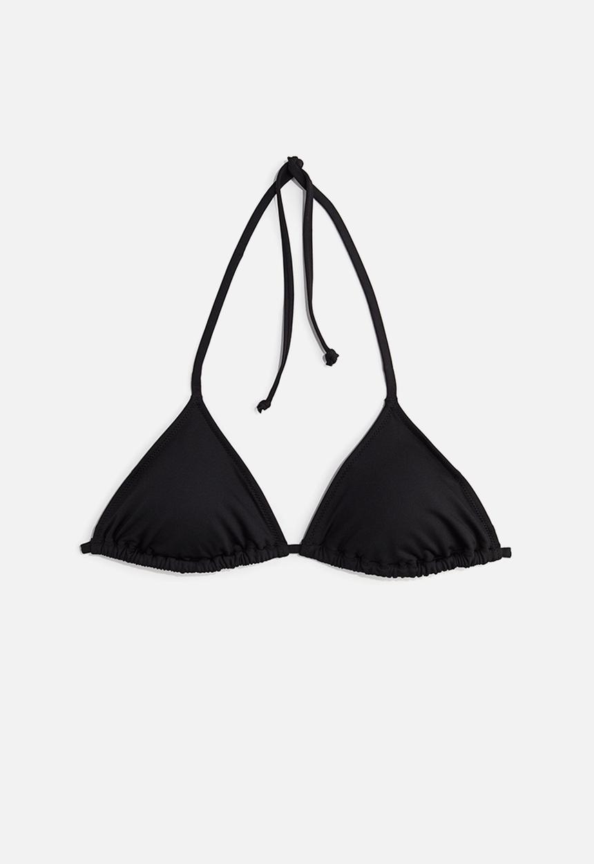 H&M - Padded triangle bikini top - black