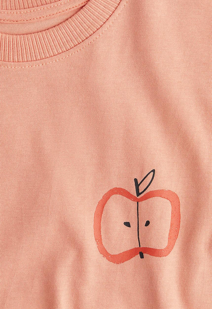 H&M - Printed t-shirt - dark peach apple