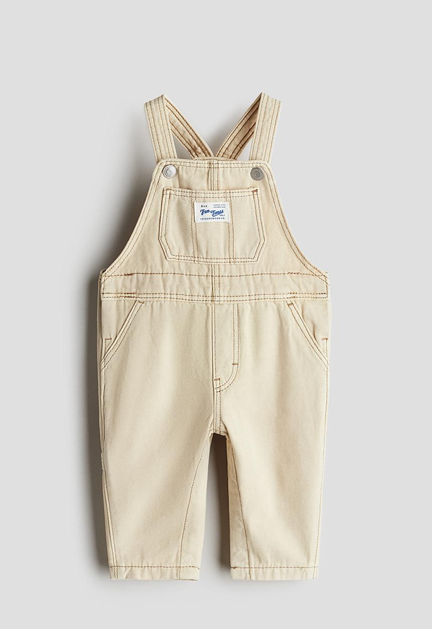 H&M - Cotton canvas dungarees - beige