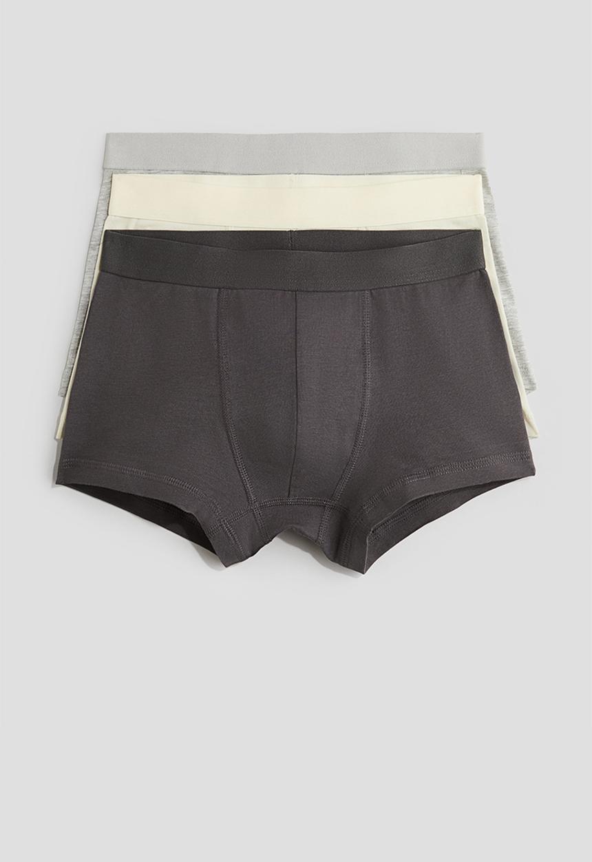 H&M - 3 pack trunks - grey & dark grey