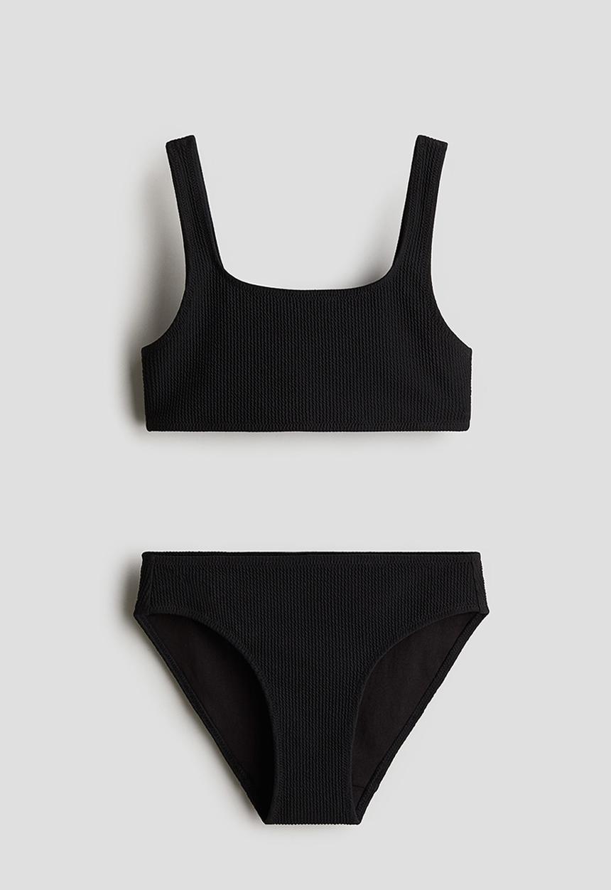 H&M - Textured bikini - black