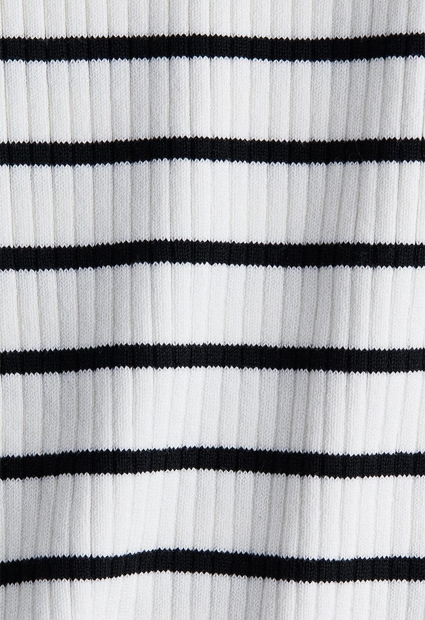 H&M - Rib-knit top - white striped