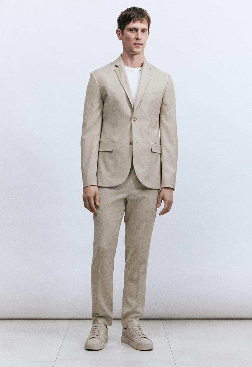 H&M - Slim fit suit trousers - beige