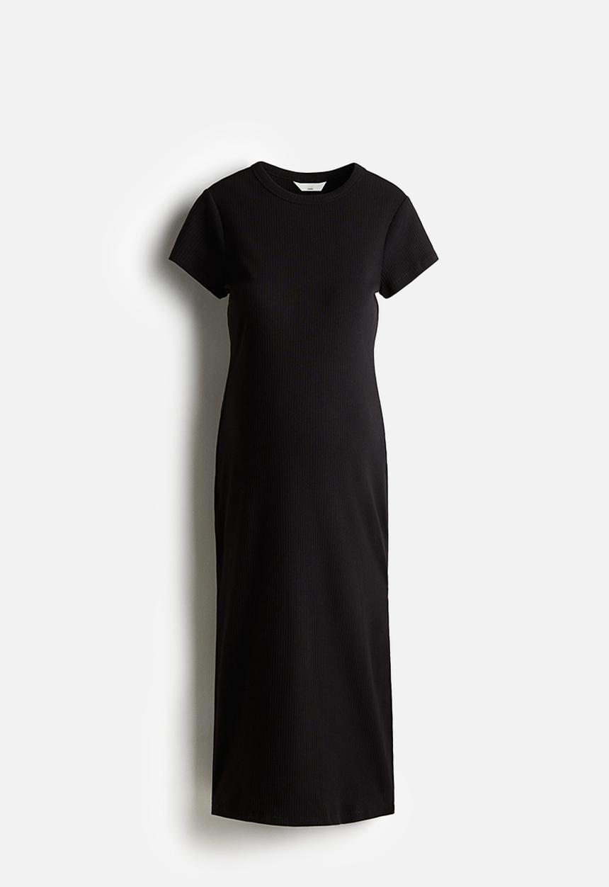 H&M - Mama ribbed T-shirt dress - black