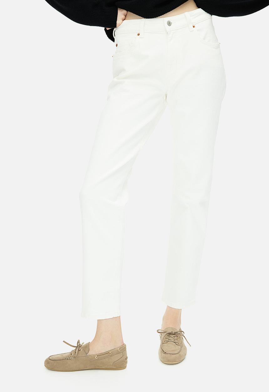 H&M - Slim straight high ankle jeans - white