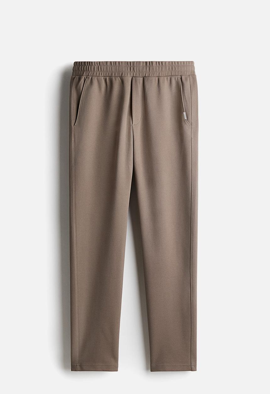 H&M - Slim fit twill joggers -  dark beige