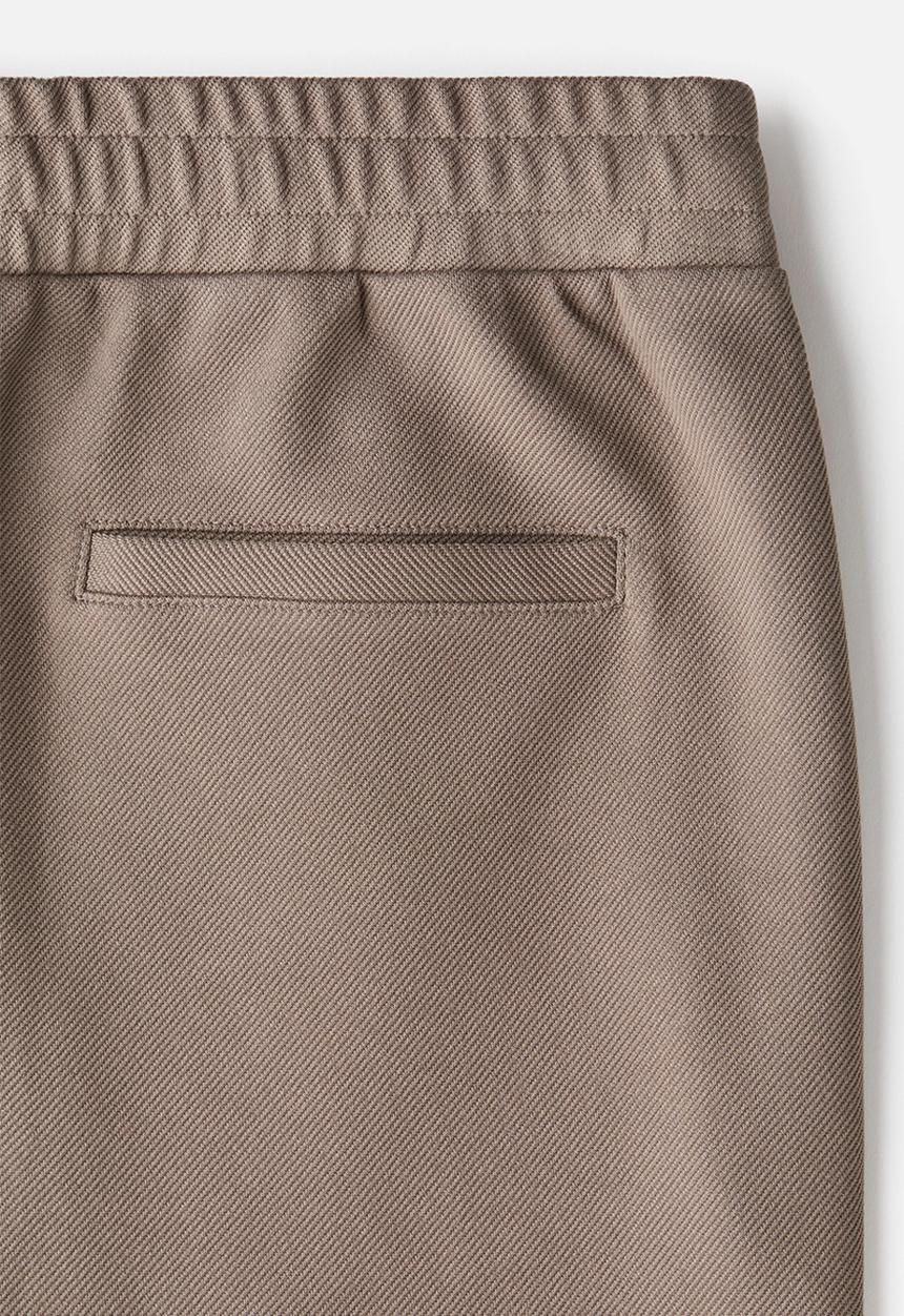 H&M - Slim fit twill joggers -  dark beige