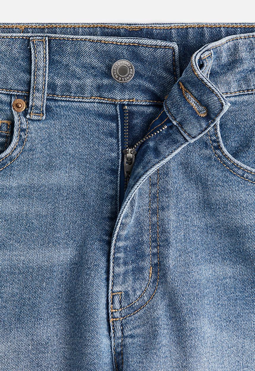H&M - Skinny high denim shorts - denim blue