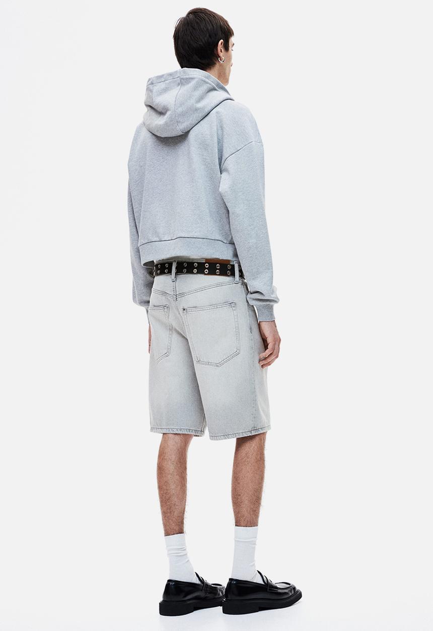 H&M - Relaxed denim shorts - grey