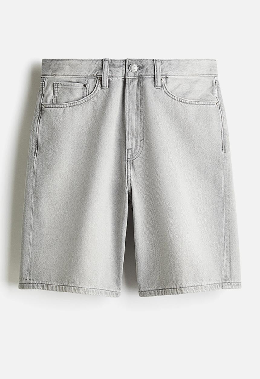 H&M - Relaxed denim shorts - grey