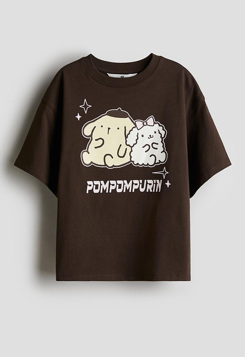H&M - Printed cotton t-shirt - brown pompompurin