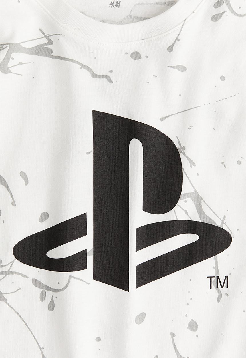 H&M - Printed t-shirt - white playstation
