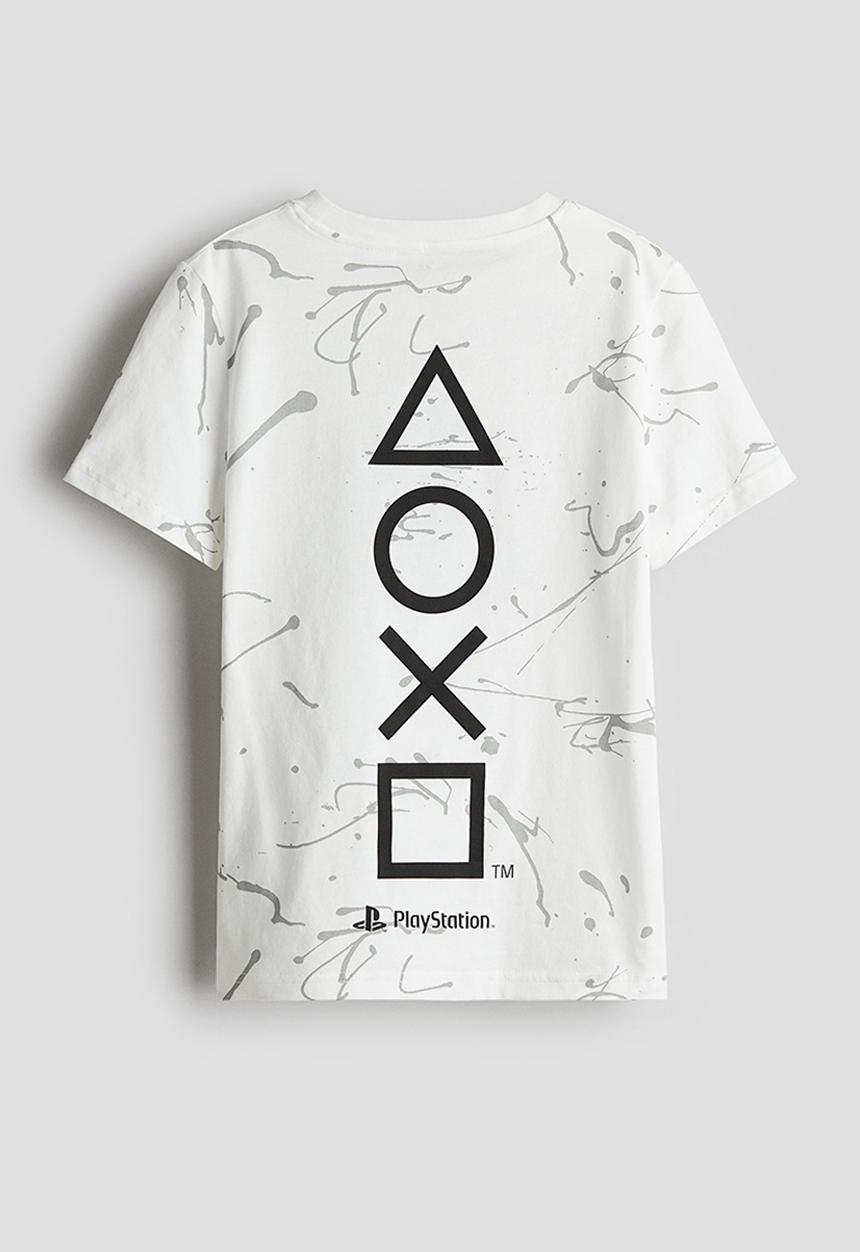 H&M - Printed t-shirt - white playstation