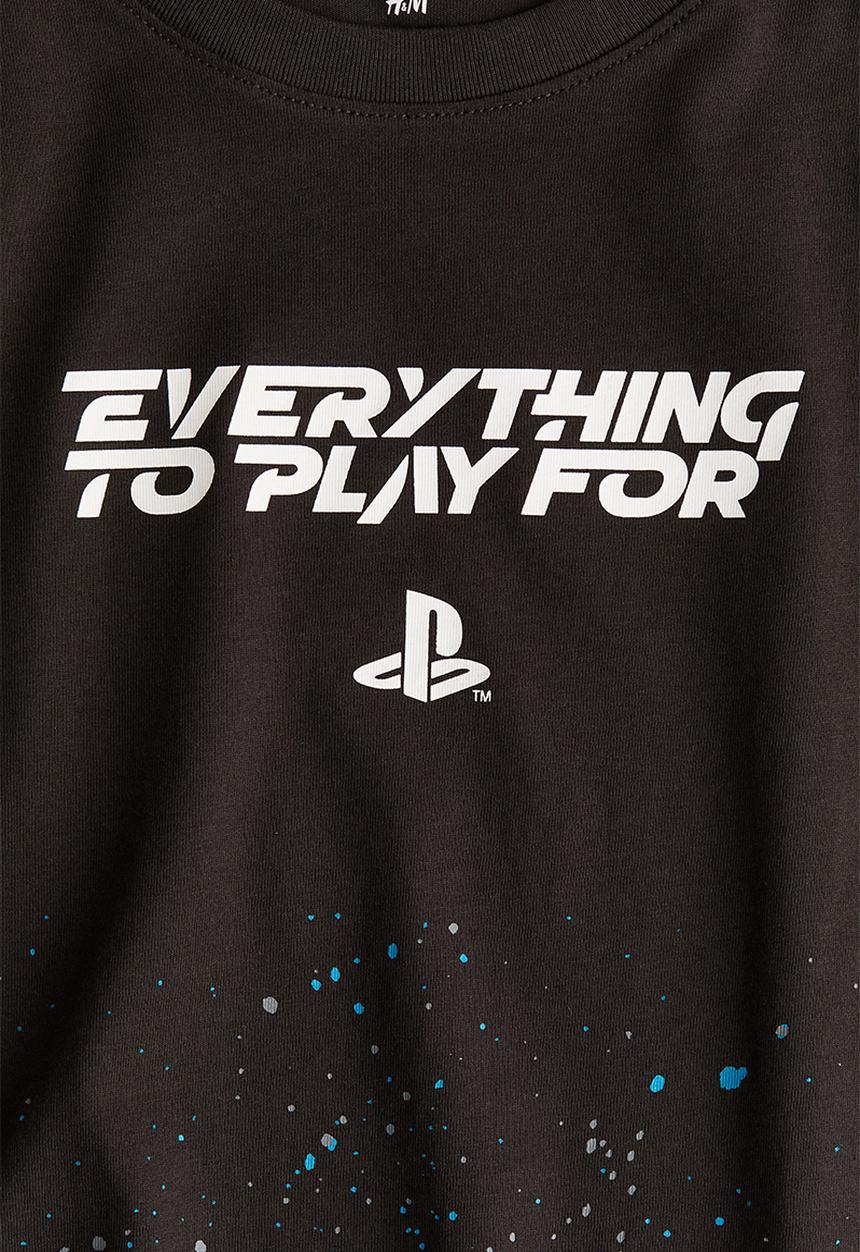 H&M - Printed t-shirt - black playstation