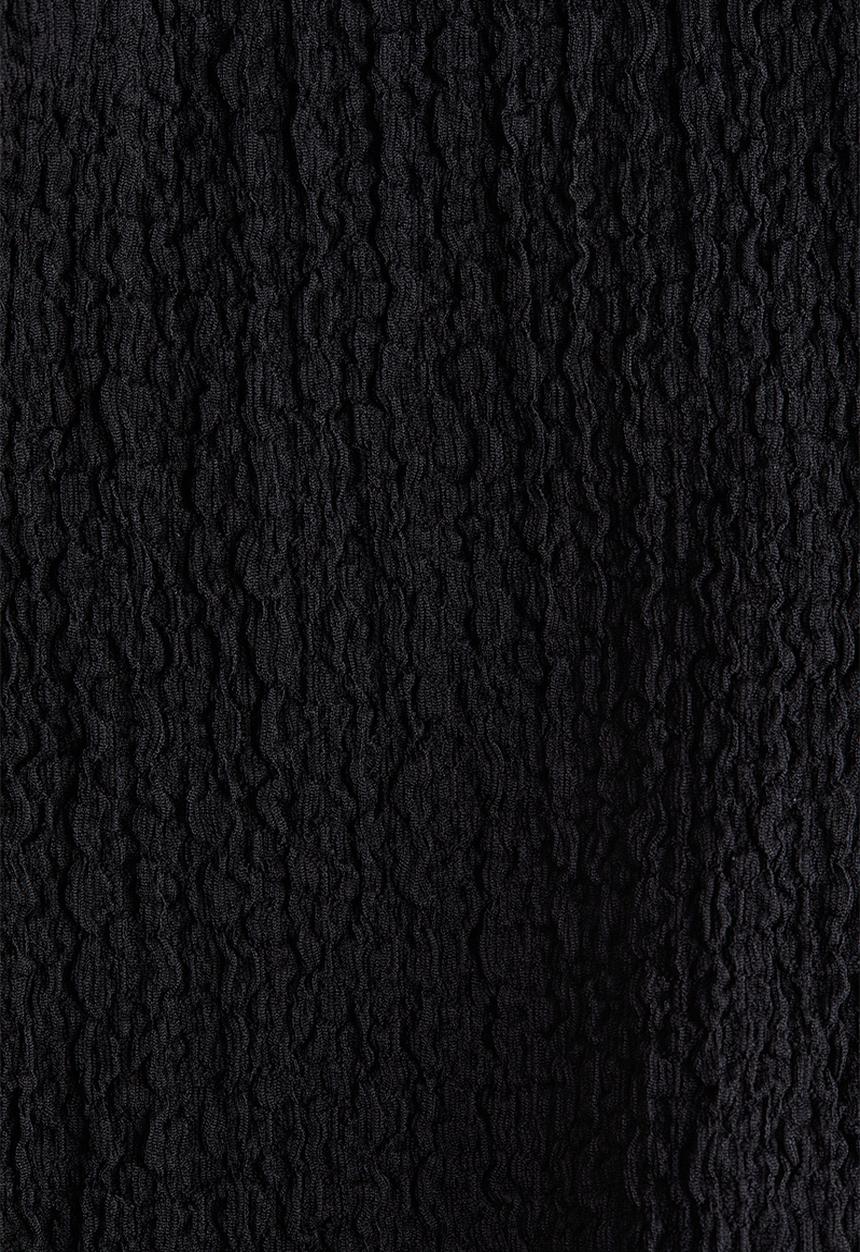 H&M - Crinkled drawstring trousers - black